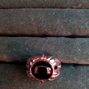 Silver black onyx